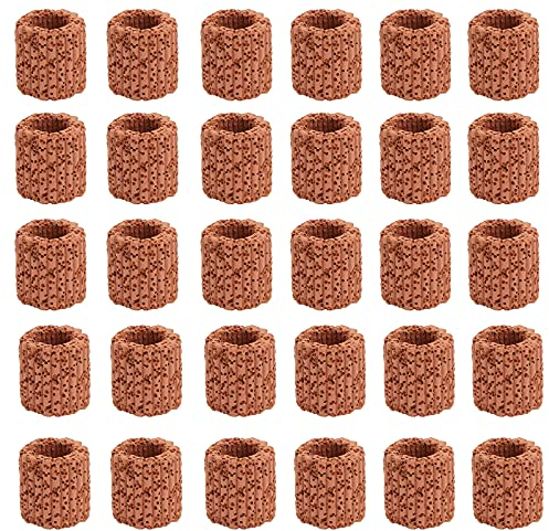 Acuario Anillos de Cerámica Biológico Anillo de Cerámica de Acuario Filtro Biológico para Pecera Plantas Acuáticas Anillos Fijos para Plantas Acuáticas Fijas y Filtra Impurezas en La Pecera 30 Piezas