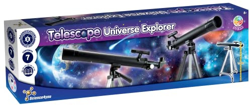 Science4You - Teleskop Universum zu Erkunden - Astronomisches Teleskop für Kinder: Beobachten Sie Mond, Sterne und Planeten - Wissenschafts und Entdecker Set für Kinder ab 8 80003299