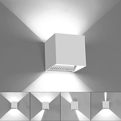 KAWELL 24W Moderne Applique Murale LED Lampe Murale Up Down LED Lèche-murs | Angle de Faisceau Réglable, Intérieur Extérieur, Imperméable IP65, pour Escalier Chambre à Coucher Couloir Salon Bar