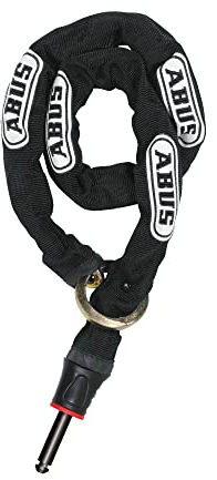 ABUS Rahmenschloss-Einsteckkette – Adaptor Chain 2.0 8KS – Kette zur Zweitsicherung des Fahrrads – 8 mm stark – 85 cm lang – Schwarz
