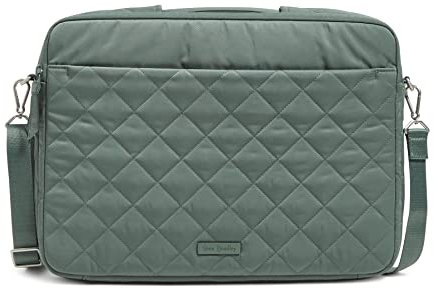 Vera Bradley Estación de Trabajo Cruzada Para Laptop de Sarga de Rendimiento, Accessoire Technique Femme, Feuille d'olivier, Taille Unique