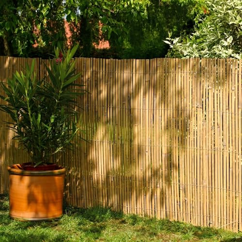DE-COmmerce clôture en bambou pare-vue CALAMA extra durci pour jardin, terrasse, balcon (hxl) 150 x 300 cm