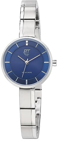 ETT Eco Tech Time Solar Damen Uhr Analog mit Edelstahl Armband ELS-12149-32M