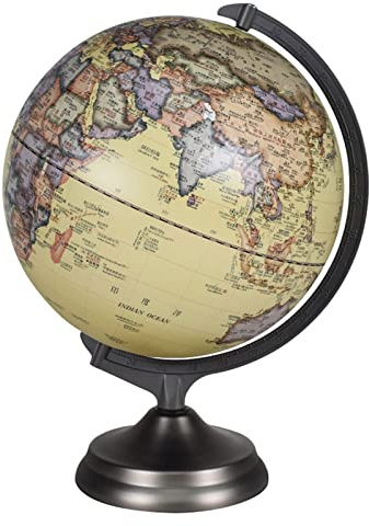 SYALEO Mappamondo Mappamondo Illuminato da 12'' per Adulti con Supporto in Metallo Lampada a Globo Ricaricabile con Mappa in Rilievo a LED incorporata per l'arredamento della casa World Globe