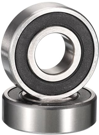 HiPicco RLS4-2RS Deep Groove Bearings, ID 1/2 x OD 1-5/16 x Width 3/8 Double Rubber Sealed Ball Bearings, Pre-Lubricated (GCr15) Chrome Steel 2pcs