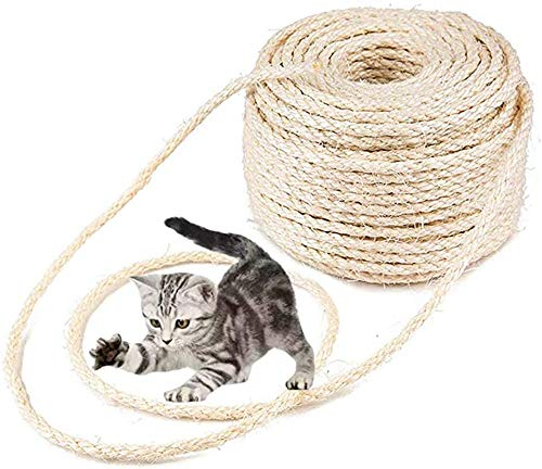 Parain Corda in sisal per tiragraffi, per albero di gatto, naturale, 6 mm, 100 m