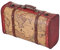 Maleta Vintage Decorar Box Equipaje Retro baúl de Viaje clásico Cofre Almacenamiento Vintage portátil diseño Caja Madera patrón Mapa para escapadas Fin Semana Viajes Negocios