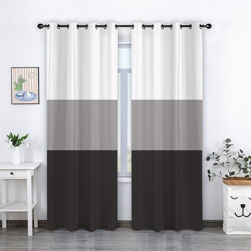 Thermovorhang Kälteschutz Grau 2 Stücke Blickdicht Mit Kräuselband Thermogardine,Verdunkelungsgardinen Mit Ösen, Dekogardinen Für Schlafzimmer Wohnzimmer140X175