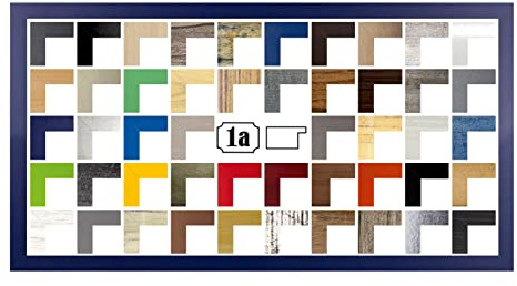 Multicolore Bilderrahmen Posterrahmen Puzzlerahmen 33x98 cm Dunkelblau Gewischt 98x33 cm mit weisser Rückwand und klarem Acrylglas