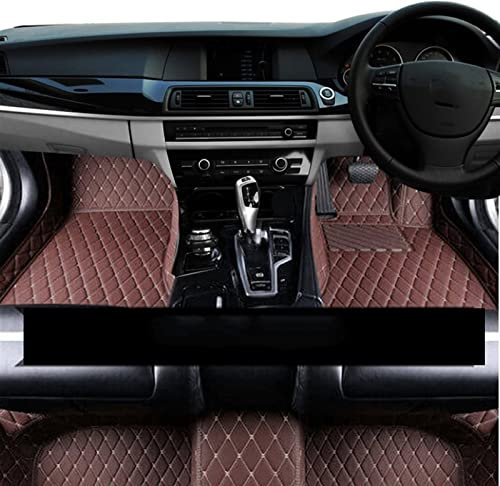 DZSFDGDDFGD Autoteppich Fußmatten Für Q7 4M MK2 2016~2022 7-Sitzer-Automatten Komplettset Auto-Fußmatte Luxus-Lederteppich Anti-Schmutz-Pad(RHD Dark Brown)