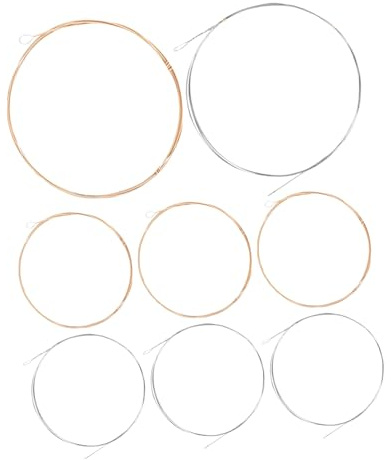 Vaguelly 8pcs Mandolin Strings Replacement Phosphor Mandolin Instrument Strings for Light Acoustic