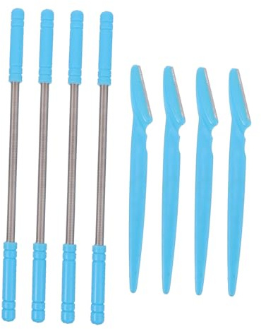 BESTYASH Juego de 4 Depiladoras Faciales con Diseño de Muelle para Eliminar Vello Fino en Superior, Cejas y Cuello, Herramienta Portátil para Mujeres
