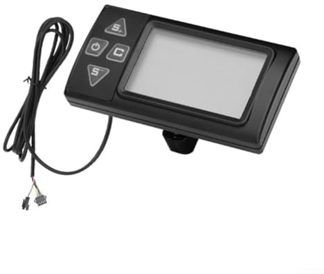 MeevrgR 02OMD Protokoll E-Bike Display 24V/36V/48V LCD Bildschirm mit 5-Pin Kabel Wasserdicht ABS Fahrradcomputer für OMD#2 Controller (82x48mm)