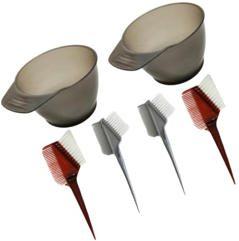 SAFIGLE 6 Piezas Tinte Cabello Cuencos para Mezclar Colores y Peines para Teñir el Cabello Casa Cuencos para Peluquería