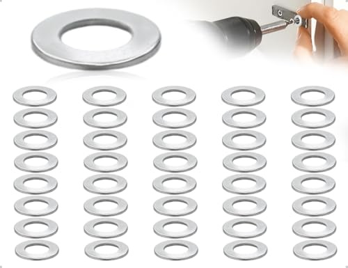 AOYEGIC 40 Stück Fitschenringe Set,Türscharnier Zimmertüren Edelstahl Fitschenringe,Unterlegscheiben für Standard Zimmertür Installationkreis(M10)