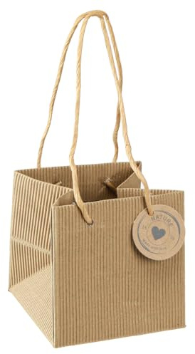 Papier Blumentopf Pflanztasche Natur Folie 10,5cm 10 Stk, 10 Stück
