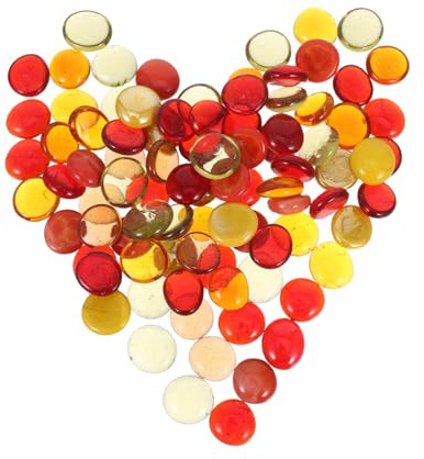 OSOLADY Fish Tank Jewelry Decoration Gravel for Aquarium Gravel for Landscaping Craft Mini Glass Pebbles Glass Flat Marbles Decorative Vase Filler Beads Gems Games