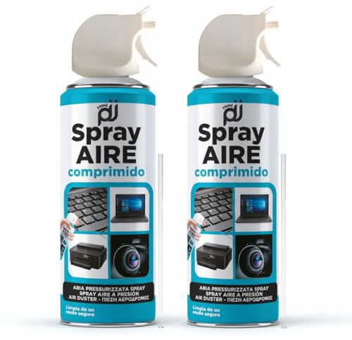 PRIME JJ- Spray de Aire comprimido a base de gas para limpieza de material electrónico, 400 ml (2)