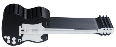 Onperpoe Schwarzer Plektrum Halter,1 Stück Gitarren-Form Gitarren Zubehör PLA-Material, Praktischer Guitar Pick Holder Rechteckig, 13.5×4.6×2.5Cm, Geschenk Für Gitarrristen