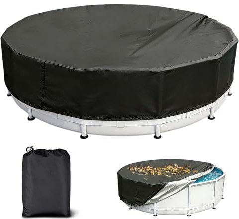 Mineup Abdeckung für Hundepool, 122 * 30cm Rund Poolabdeckung, Hundepool Abdeckung, Wasserdicht UV-Schutz Kinderpool Planschbecken Abdeckung, Runde Oxford Tuch Poolabdeckung für Hund und Kinderpool