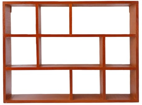 ZAICOLER Shadow Box-Ausstellungsregal, an der Wand Montierte, Rustikale Schwebende Holzregale, Freistehende Vitrine mit 9 Fächern und Organizer-Funktion, Ideal für die Dekoration Im Bauernhaus