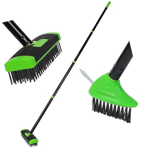 XIOANG Efficiente Spazzola per diserbo, profondamente radicata, Strumento per la rimozione del Controllo del Muschio, per superfici dure, vialetti, Cortili, Giardino, Forte Spazzola da