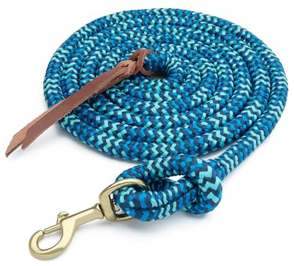 Weaver Leather Rough Out geöltes Brustkragen, Unisex-Erwachsene, Poly Cowboy Lead with Snap, 5/8 x 10'