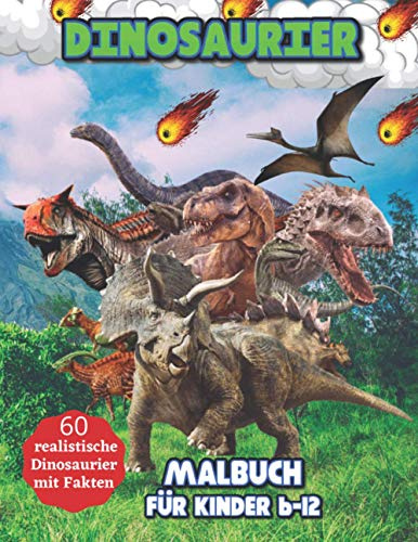 Dinosaurier Malbuch für Kinder 6-12: Das Dino-Malbuch Für Kinder Im Alter Von 6-12 Jahren - 60 Ausmalseiten