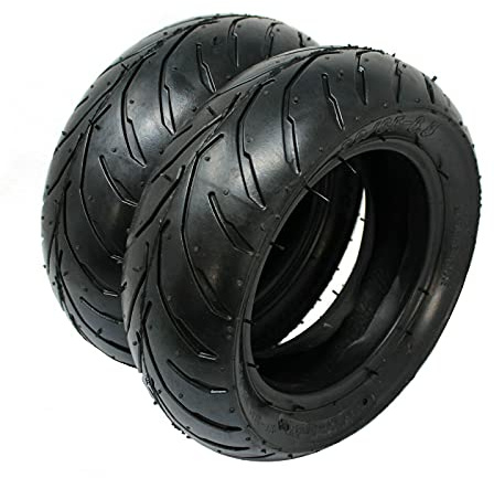 Set 2 Pneumatici Minimoto 6.5 Pollici - 90/65-6.5 + 110/50-6.5 con 2 Camere d'Aria