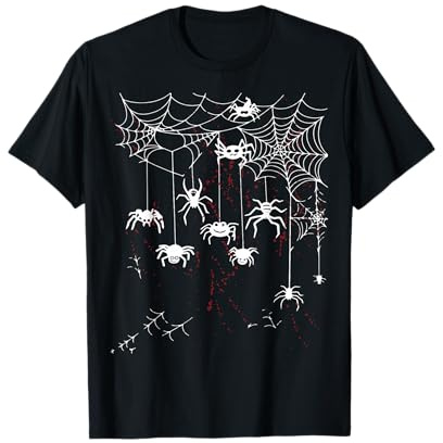 Spinnennetze Spinnen Gruseliges Halloween Kostüm T-Shirt