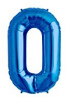 40cm Blau Folienballon Buchstabe O
