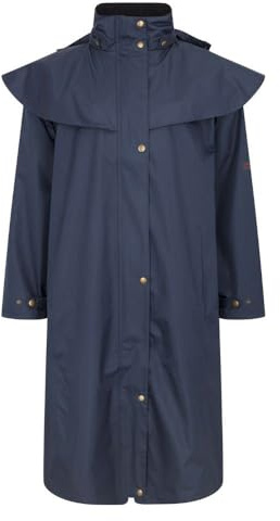 Walker & Hawkes - Veste Longue Salsbury - Style Cape - Capuche Amovible/Coutures étanchées - Nylon - Bleu Marine - EU 48 (UK 20)