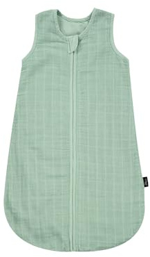 Alvi Mull-Schlafsack | Baby Schlafsack mit 0.5 TOG für den Sommer aus 100 % Baumwolle, atmungsaktiv für angenehmen Schlafkomfort