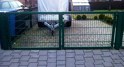 Doppelflügeltor Einfahrtstor Gartentor Matten-Tor Hoftor Grün 200cm x 103cm