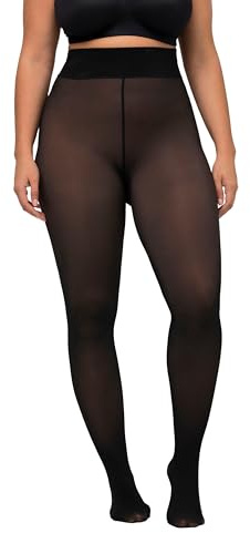 Ulla Popken Damen Strumpfhose, 50den, Warm&transparent Groß-Übergröße