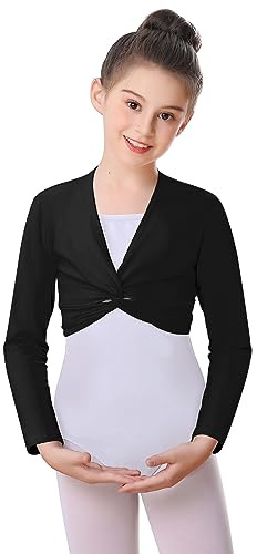 DGSHIRLDJO Ragazze Maglione Balletto Cotone Manica Lunga Top Balletto, Danza Cardigan Velluto Interno per Bambini e Donne