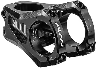 Funn Equalizer Cykelstyre med Noll Uppstigning - Längd 42mm styre med 31,8mm Styrklämma, 0 Graders Legeringscykelstyre för Mountainbike och BMX-Cykel (Svart)