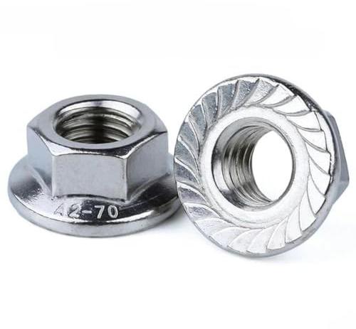 1/5 Stück Zoll 1/4 5/16 3/8 1/2 6–32 8–32 10–24 grobes Formschloss, Metall, schweres Drehmoment, Sechskantmutter, 5 Stück, transparent