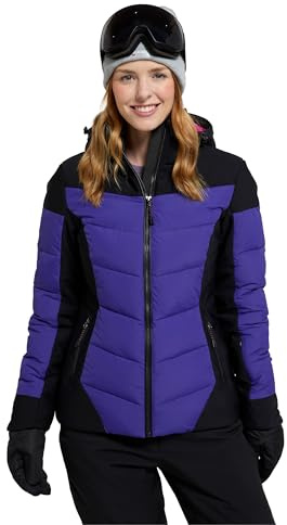 Mountain Warehouse Resort Womens Padded Ski Jacket - Snow Proof, IsoTherm, Breathable & Thermal Tested -30 °C Ladies Coat - Best for Winter, Skiing, Winter Sports Purple 10