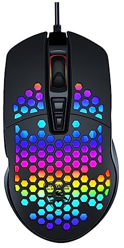BESTonZON Luminescent Mouse Gaming Mouse for Desktop Laptop Ergonomic Design and Backlight Lighting for Game Use