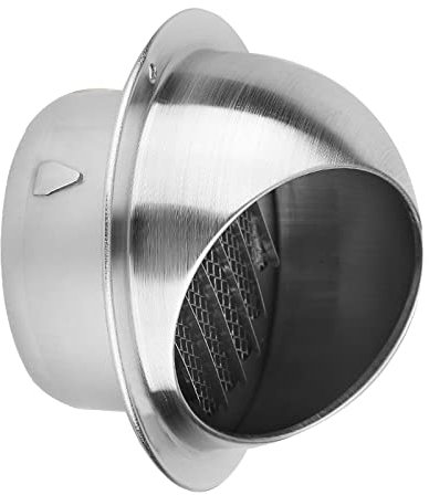 Bull Nosed Extractor externo, salida de ventilación de pared, rejilla de ventilación con malla de pantalla para techo de pared, para cocina, dormitorio, baño, oficina, etc. (80 mm)