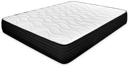 amuéblate online - Colchón Viscoelástico Venus Reversible (Cara Invierno-Verano) Firmeza-Dureza Media-Alta, Grosor 25cm, Antiácaros, Antibacerias e Hipoalergénico, 90x180