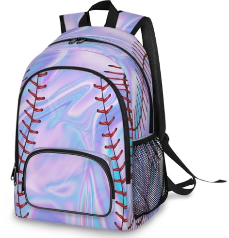 Galaxy-Rucksack, multifunktional, groß, für Schule, Büchertasche, Softball, abstrakt, Galaxie, Rucksack, Reisen, lässig, Laptop, Tagesrucksack für Kinder, Jungen, Mädchen, Männer, Frauen, farbig, Big