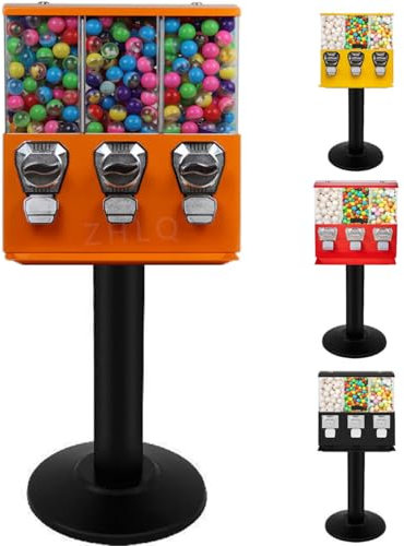 Distributore Automatico - Distributore Commerciale Di Gomme Da Masticare E Caramelle Con Supporto - Distributore Automatico Di Gomme Da Masticare Giocattolo in Capsule,Orange-0.4in+1to1.37in*2