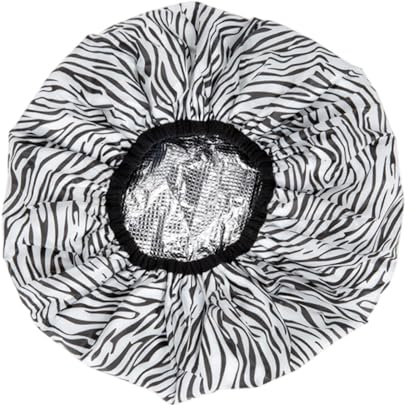 Sharplace Coiffure de cheveux à vapeur Bouchure de douche Supplies Travel Essentials Portable pour les femmes Men de la teinture des cheveux Chapeaux de chapeau, Zèbre