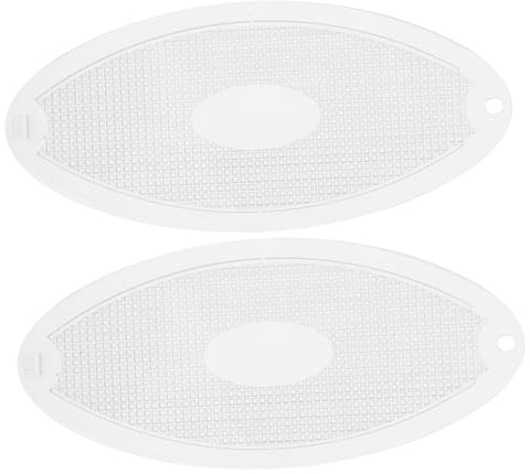 Gatuida 2pcs Range Hood Lamp Covers Hue Oval Shape Plastic Light Cover for Cooker Hood Sturdy Plastic Material Easy Installation
