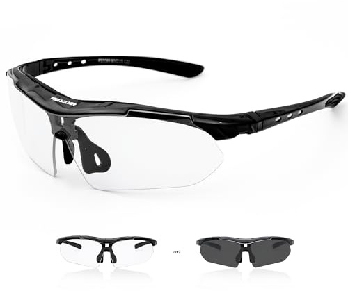 FREE SOLDIER Sportbrille Polaroid Sonnenbrille Herren Fahrradbrille 5 in 1 Taktische Militärische MTB Brille Laufbrille zum Radfahren Fahrt Wandern Fischen Outdoor-Aktivitäten
