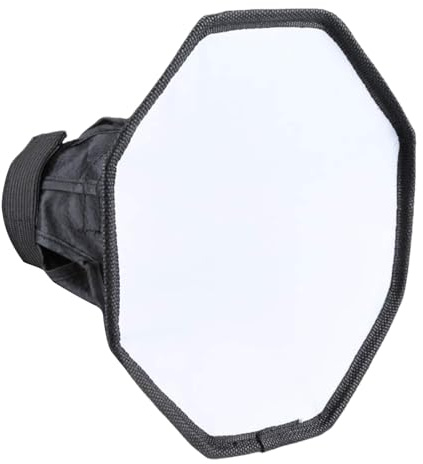 SLR Camera Top Light – Diffusore di luce flash per fotocamera | Ombrello ottagonale riflettore portatile per studio fotografico flash