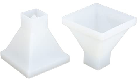 2 pcs grande piramide in silicone a mano fatta per la casa di decorazione della casa in resina