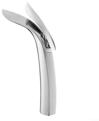 Elegante Einhandarmaturen in einem einzigartigen Weidenblatt-Design, geeignet für müheloses Temperaturmanagement (Silber)